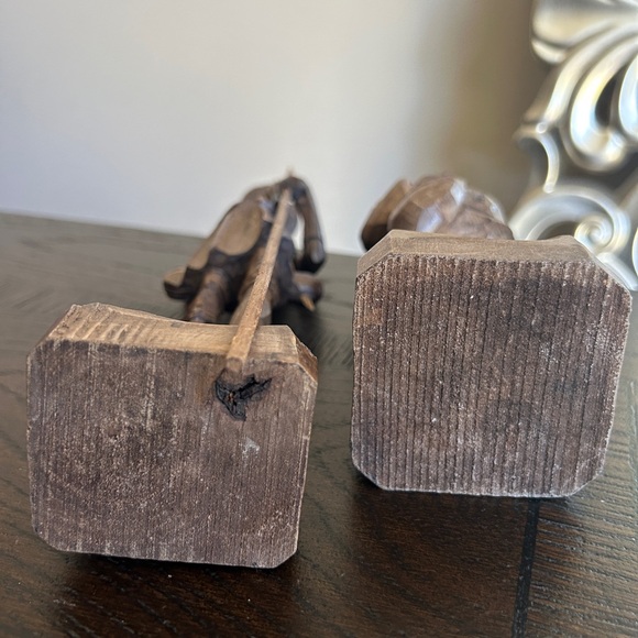 Vintage Hand Carved Carved Wood Figures Of Don Quixote & Sancho Man Of La Mancha - Picture 8 of 14